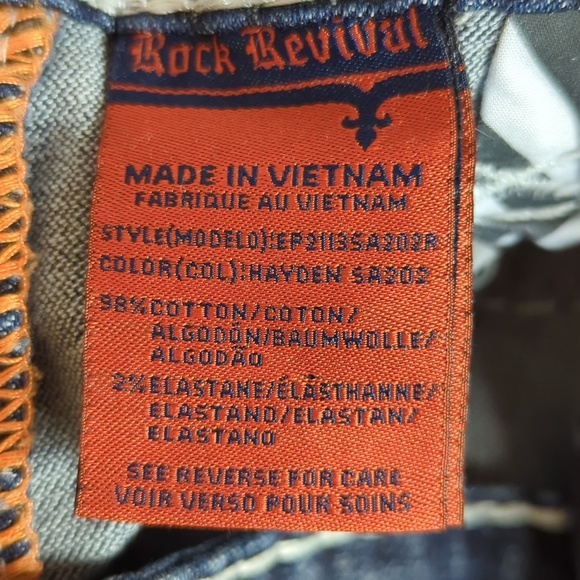 Men's Rock Revival Blue Jeans with Embroidered Pockets - Picture 13 of 15